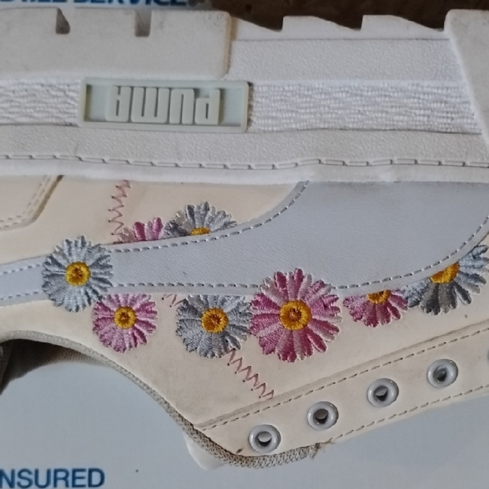 Puma Women's Platform Sneakers with Floral Embroidery